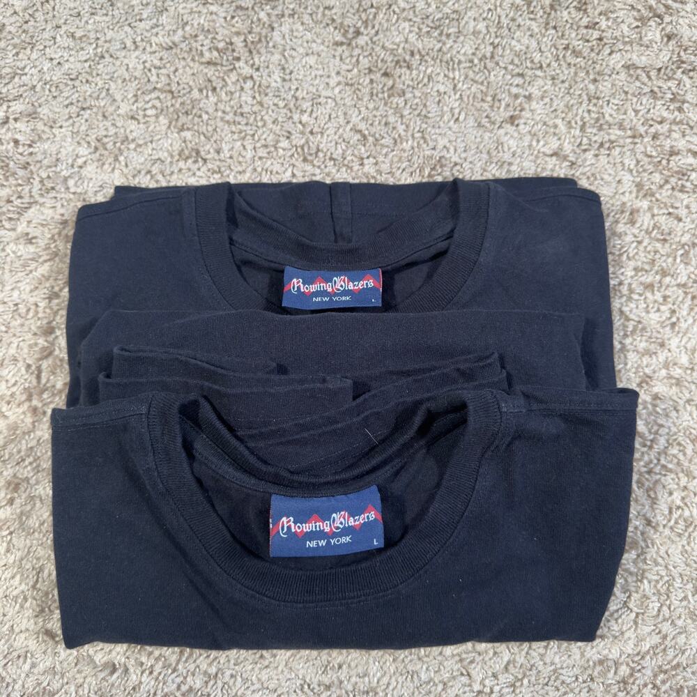 Lot of 2 Rowing Blazers Blank T Shirt Black Size Large